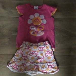 Adidas skirt and shirt outfit